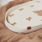 Jollein verschoonmand in naturel kleur met matrasje en zachte katoenen afwerking