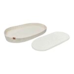 Jollein verschoonmand in naturel kleur met matrasje en zachte katoenen afwerking