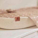 Jollein verschoonmand in naturel kleur met matrasje en zachte katoenen afwerking