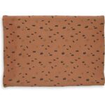 Jollein aankleedkussenhoes Spot Caramel van zachte jersey met stippenprint voor comfortabel verschonen