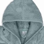 Jollein x Nijntje badponcho sea green van badstof met capuchon en jacquard Nijntje patroon