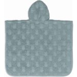 Jollein x Nijntje badponcho sea green van badstof met capuchon en jacquard Nijntje patroon