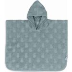 Jollein x Nijntje badponcho sea green van badstof met capuchon en jacquard Nijntje patroon