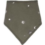 Jollein bandana slab Stargaze Leaf Green in groene tint met sterren en maan print gemaakt van zachte hydrofiele stof