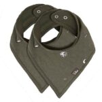 Jollein bandana slab Stargaze Leaf Green in groene tint met sterren en maan print gemaakt van zachte hydrofiele stof