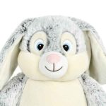 Grijze knuffel Clovis Brampton van Cubbies met blauwe ogen slappe oren en zachte vacht