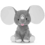 Grijze Dumble olifant knuffel van Cubbies met grote oren slurf en zachte uitstraling