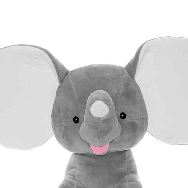 Grijze Dumble olifant knuffel van Cubbies met grote oren slurf en zachte uitstraling