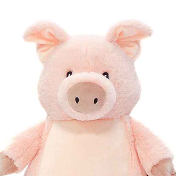 Pudding Pop varkensknuffel van Cubbies met zacht roze lichaam roze snuit en vriendelijke uitstraling