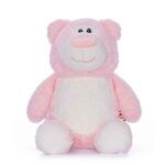 Roze teddybeer van Cubbies met wit buikje zachte vacht en vriendelijke uitstraling