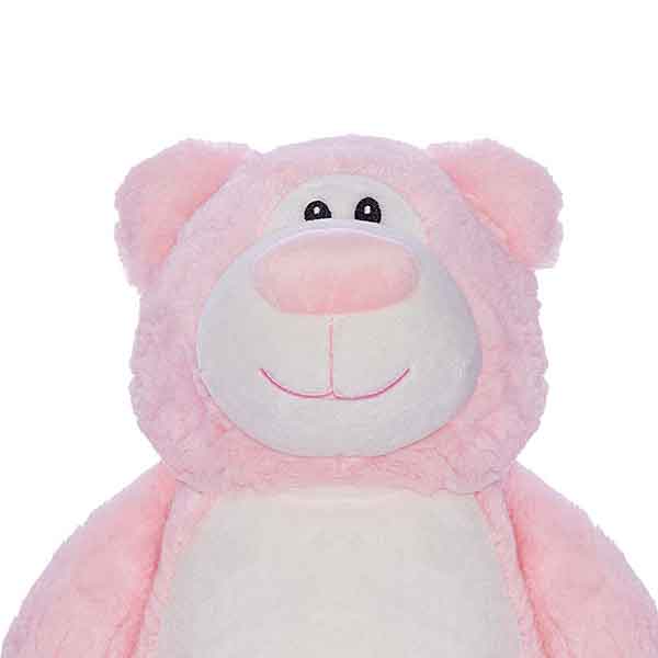 Roze teddybeer van Cubbies met wit buikje zachte vacht en vriendelijke uitstraling