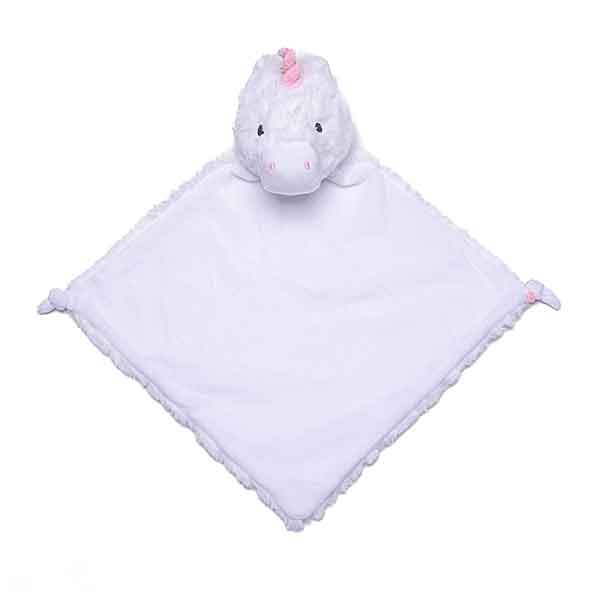 Unicorn Blankie Starflower van Cubbies met witte eenhoorn en zacht babyveiligheidsdoekje