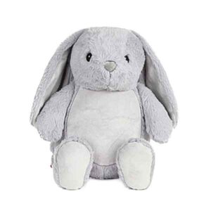 Gracie bunny knuffel van Cubbies met donzig grijs lichaam lichtgrijze buik en zachte konijnenoren