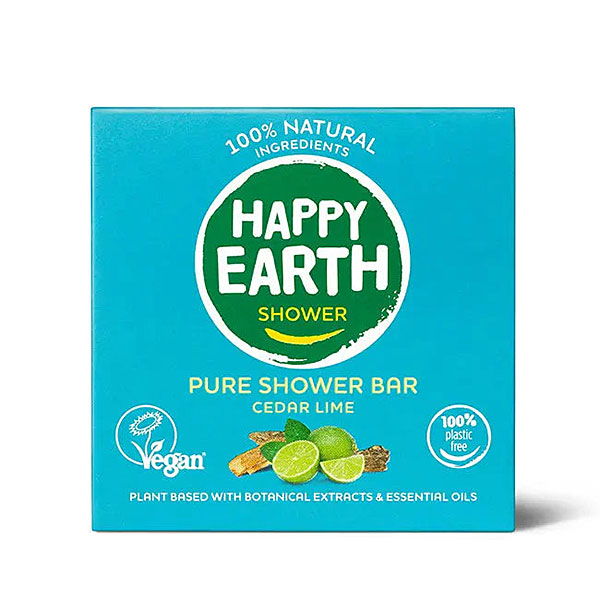 Happy Earth shower bar cedar lime met natuurlijke oliën