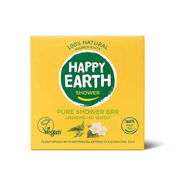 Happy Earth shower bar jasmine ho wood met natuurlijke oliën