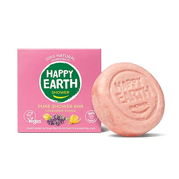 Happy Earth shower bar lavender ylang met natuurlijke oliën