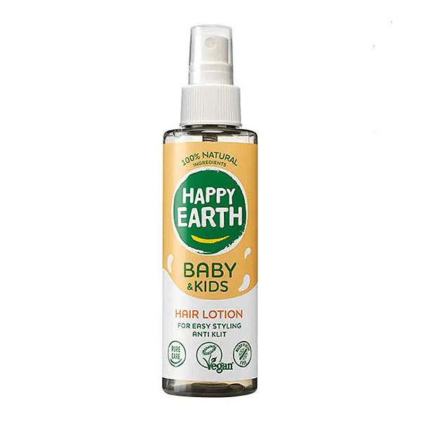 Happy Earth anti klit haarlotion in gerecyclede fles voor baby’s en kinderen