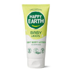 Happy Earth zachte body lotion voor baby’s en kinderen in biobased tube