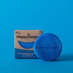 HappySoaps blauwe 2 in 1 Shampoo en Body Wash Bar In Need of Vitamin Sea met kartonnen verpakking