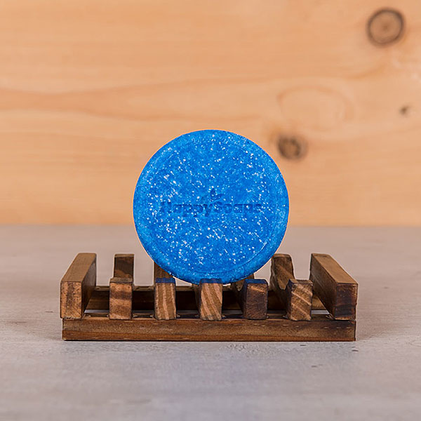 HappySoaps blauwe 2 in 1 Shampoo en Body Wash Bar In Need of Vitamin Sea met kartonnen verpakking