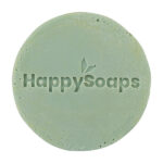 Aloë Vera Love Conditioner Bar van HappySoaps in groene uitvoering met kartonnen verpakking.