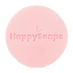 Roze HappySoaps Tender Rose Conditioner Bar naast de verpakking