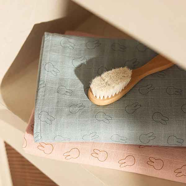 Hydrofiele multidoeken Miffy Silhouettes sea green van Jollein set van twee in formaat 115 x 115 cm