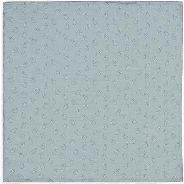 Hydrofiele multidoeken Miffy Silhouettes sea green van Jollein set van drie doeken 70 x 70 cm