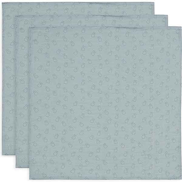 Hydrofiele multidoeken Miffy Silhouettes sea green van Jollein set van drie doeken 70 x 70 cm