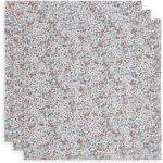 Hydrofiele multidoeken Bloom van Jollein 70 x 70 cm met zachte bloemenprint. Zacht absorberend en multifunctioneel voor babyverzorging thuis en onderweg.