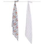 Hydrofiele multidoeken XL Polar van Jollein met pooldieren print. Zacht absorberend en multifunctioneel voor inbakeren badderen en onderweg. Set van 2