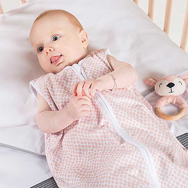 ersey katoenen slaapzak Snake Pale Pink van Jollein maat 110