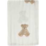 Hydrofiele washandjes Teddy Bear Ivory met zachte beertjesprint van Jollein