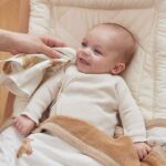 Hydrofiele monddoekjes Teddy Bear met beertjesprint in ivory tint van Jollein