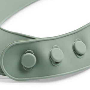 Flexibele siliconen slab baby ash green met verstelbare sluiting en opvangbakje