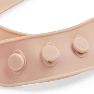 Flexibele siliconen slab baby pale pink met verstelbare sluiting en opvangbakje