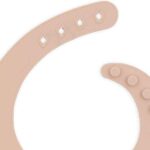 Flexibele siliconen slab baby pale pink met verstelbare sluiting en opvangbakje