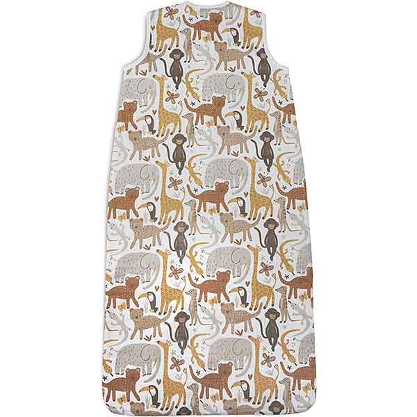 Hydrofiele slaapzak van Jollein met dierenprint en mouwloos ontwerp voor baby’s