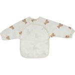 Waterproof slab met mouwen Teddy Bear met opvangrand en beertjesprint van Jollein