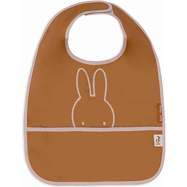 Waterproof slabben set Miffy Peekaboo wild rose van Jollein met twee slabben en opvangbakje