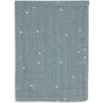 Hydrofiele washandjes Twinkling Sea Green van Jollein in sea green kleur met subtiele sterren print gemaakt van zachte hydrofiele stof