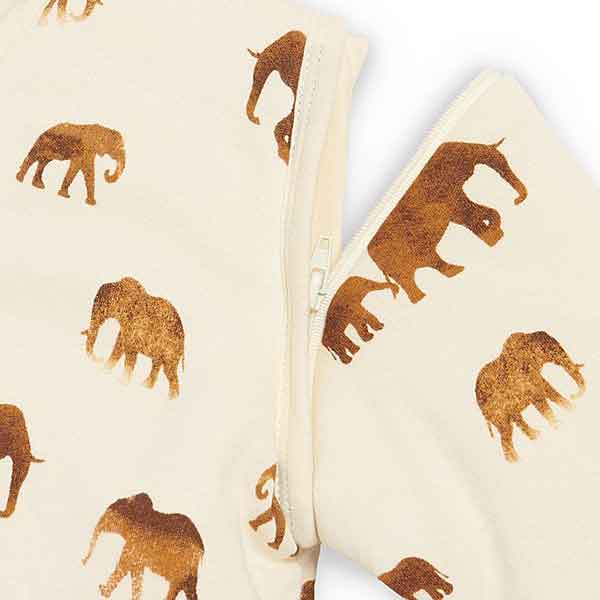 Jollein winterslaapzak Savannah 90 cm met afritsbare mouwen en olifantenprint