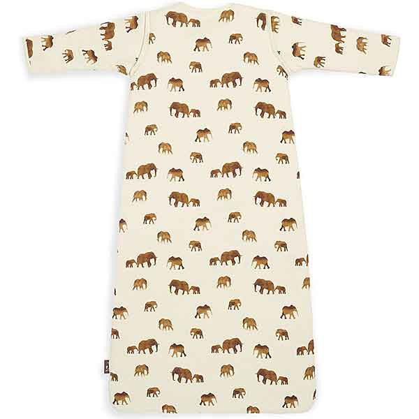 Jollein winterslaapzak Savannah 90 cm met afritsbare mouwen en olifantenprint