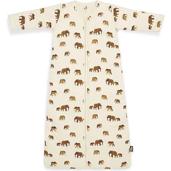 Jollein winterslaapzak Savannah 90 cm met afritsbare mouwen en olifantenprint