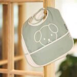 Jollein x Nijntje waterproof slabben Peekaboo sea green set van twee met opvangbakje