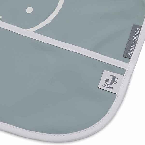 Jollein x Nijntje waterproof slab met mouwen Peekaboo sea green met opvangbakje