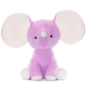 Lavendelkleurige Lavender Dumble olifant knuffel van Cubbies met grote oren slurf en zachte uitstraling