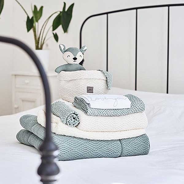 Jersey katoenen babyslaapzak van Jollein in de kleur ash green maat 70 cm