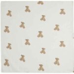 Hydrofiele multidoeken Teddy Bear van Jollein 70 x 70 cm set van drie met ivory ondergrond en beertjes print