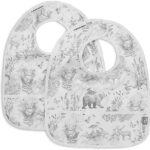 Waterproof slabben Pimpelmees Forest Animals van Jollein met bosdieren print geleverd als set van twee stuks